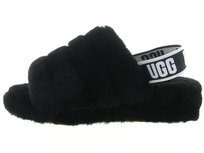 Ugg australia chaussons et pantoufles fluff yeah slide noir4646801_4