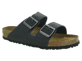 BIRKENSTOCK ARIZONA OILED LEATHER<br>Noir