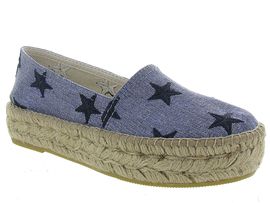 LA MAISON DE L ESPADRILLE 485 ETOILE<br>Toile Bleu Jeans