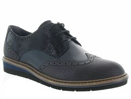 COCOON BOY VELCRO 23200:Cuir/Bleu/