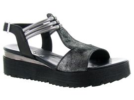 NAUTICAL MELTON LEATHER LACE UP NOIR 76151:Cuir/Noir/