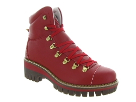 WARD PLATFORM WOMEN 2015456B:Cuir/Rouge/Rouge