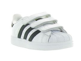 303503L POWER JAMS SUPERSTAR VELCRO:Cuir/Blanc/