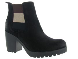 TOMMY HILFIGER ESSENTIEL MID HEEL BOOT<br>Noir