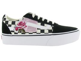 vans noir fleur