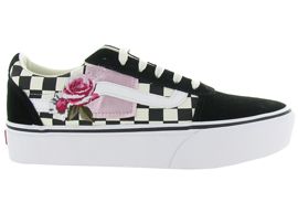 vans noir fleur