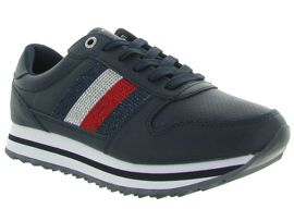BD1455 VAR2271 SAND TOMMY RETRO CRYSTAL:Cuir/Bleu/