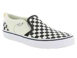 VANS ASHER CHECKERS JR<br>Blanc