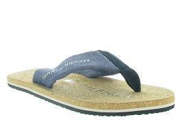 TOMMY HILFIGER CORK BEACH FLIPFLOP<br>Marine