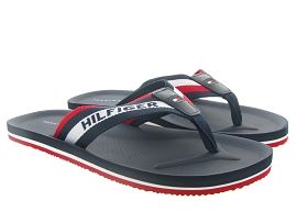 OLLIE WOOL TEX SPORTY MOLDED FLIPFLOP:Synthetique/Bleu/