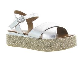 RIANA 117040:Cuir/Gris/Argent
