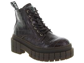 NO NAME KROSS LOW BOOTS<br>Marron fonçé