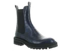 CARLY A1304:Cuir croco/Bleu/