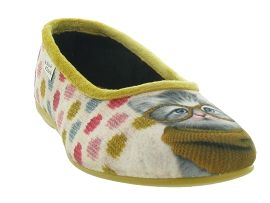 LA MAISON DE L ESPADRILLE 6040 4 CHAT<br>Jaune