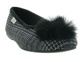 LA MAISON DE L ESPADRILLE 6057 4 PIED DE POULE<br>Noir