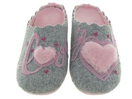 LA MAISON DE L ESPADRILLE 9054 4 COEUR<br>Gris