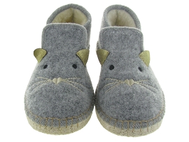 LA MAISON DE L ESPADRILLE F4131 CHARENTAISE CHAT<br>Gris