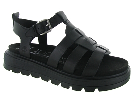 211884 LOAFER A2HUZ RAY CITY SANDAL:Cuir/Noir/Noir