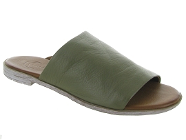 CROCBAND CLOG KIDS GIRL SISSI:Cuir/Vert/Kaki