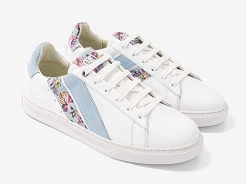 DESTIN SLASH BLUE FLORAL:Blanc/Blanc