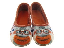 LA MAISON DE L ESPADRILLE 6040 4 CHAT<br>Orange