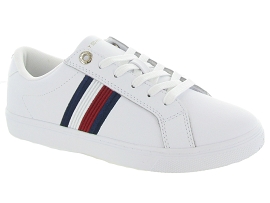 ECHO 2 ESSENTIAL STRIPES SNEAKER:Cuir/Blanc/Blanc