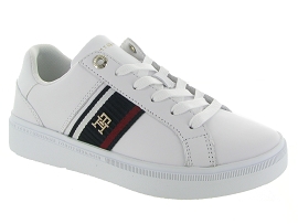 TOMMY HILFIGER CORP WEBBING SNEAKER<br>Blanc