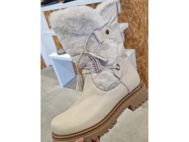 KID GIRL 37040:Cuir/Beige/Ecru
