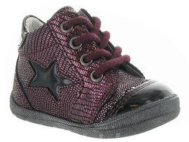 B3 VAL:Cuir laminé/Rouge/Bordeaux