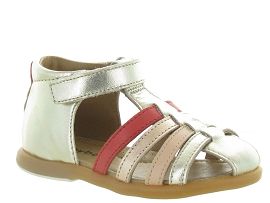 DESTIN TERIYAKI:Cuir laminé/Beige/Or