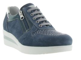 B11903 7501:Cuir/Bleu/Jeans