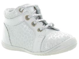 NOAM OMANE:Cuir laminé/Blanc/Blanc