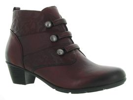 FLAG MID HEEL LEATHER CHELSEA R7577:Cuir/Rouge/