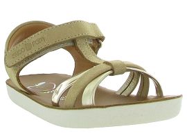 PLATO STRAPS GOA SALOME:Cuir laminé/Beige/Or
