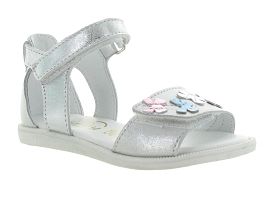 PHOEBE NOIR PAILLETTE MELBA:Cuir laminé/Argent/
