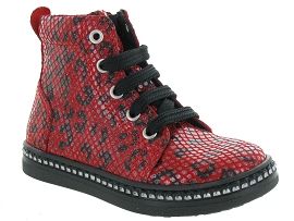 DAMAS LESLIE:Cuir/Rouge/Rouge