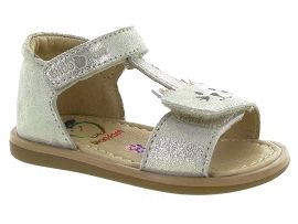 4845 CRAMPONS OC SYSTEM TITY MIAOU:Cuir laminé/Beige/Or