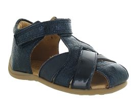 KIEV OC CRAMPONS CHERI:Cuir laminé/Bleu/Marine