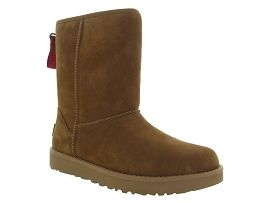 UGG AUSTRALIA CLASSIC SHORT LOGO ZIP<br>Gold