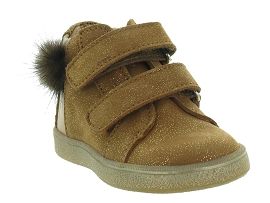 ELSA GIGI:Cuir laminé/Marron/Camel