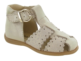 KAREN DANUBE:Cuir laminé/Beige/Or
