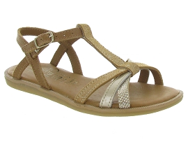 GOLD DIVINE TAG:Cuir laminé/Marron/Camel