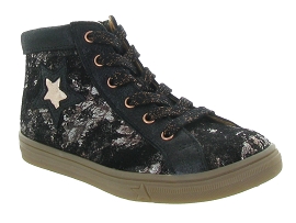 GIGI TADEA:Cuir laminé/Noir/