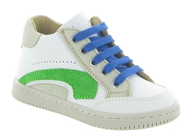 SPIDER STUDS FLASH ZIP:Cuir/Blanc/Blanc
