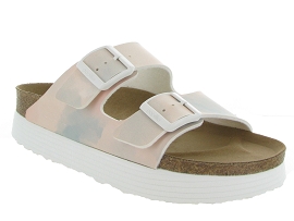 BIRKENSTOCK ARIZONA PLATFORM VEGAN<br>Bicolore