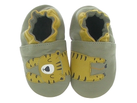 Chaussons Cuir Souple Robeez Fille Sweet Hearts - PitShoes