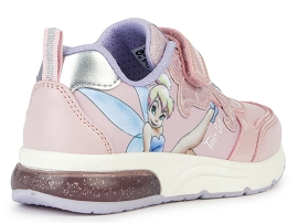Sneakers Geox Spaceclub Girl - Pour Fille, Cuir, Semelle Caoutchouc, Respirantes Et Avec Lumières - Taille Enfant