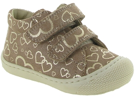 NATURINO COCOON GIRL VELCRO<br>Cuir laminé Rose Rose