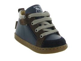 BONZIP 2 BOUBA BI ZIP:Cuir/Bleu Marine/