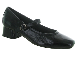 FLAG MID HEEL LEATHER CHELSEA KELLY:Cuir vernis/Noir/